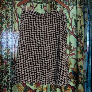 Houndstooth Black and White Skirt